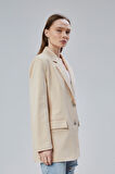 Kadın Oversize Astarlı Dokuma Blazer Ceket