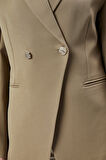 Kadın Kruvaze Kapama Oversize Blazer Ceket