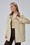 Vizon Oversize Casual Midi Trençkot