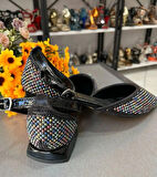 KISA TOPUK BİLEKTEN BAĞLI ÇOK RENLİ BONCUK DETAYLI SPOR ŞIKLIK KONFORLU KADIN AYAKKABI