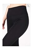 Esemod Kadın Siyah Toparlayıcı Günlük Spor Şık Rahat Push Up Yüksek Bel Slim Fit Tayt