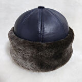 Lacivert Kahve Klasik Deri Börk