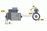 Bosch 0001120406 Marş Motoru 12V 1 KW 10Dıs A1 12 TFSI 10-A3 16 FSI 03 07 0001121016 02T911023R