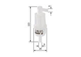 Bosch 0450904077 Yakıt Filtresi Seffaf Pıpo Tip W202 93-00 W124 93-95 W460 87-92 W123 79-84 14777901