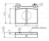 Bosch 0986466302 Fren Balatası Arka W126 85-91 C126 87-91 W116 75-80 C107 74-80 25864842