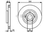 Bosch 0986479454 Ön Fren Diski Aynası Havalı Toyota Avensis D4D 2003-2008 Corolla Verso 04-Auris 2.0 D4D 07-Merkezleme Capı 62 295x4 4351205080