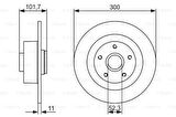 Bosch 0986479573 Fren Diski Arka 300 11-9.5mm Rulmanlı ABS Sensörlü 402020005R