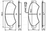Bosch 0986494799 Ön Fren Balatası Ducato III Boxer III Jumper III 2.2HDI 2.2HDI 3.0HDI 16Q 20Q 06-Karsan Jest 1612433780