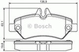 Bosch 0986495100 Fren Balatası Arka Sprinter 906 06-Crafter 06-15 2E0698451