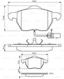 Bosch 0986495241 Ön Fren Balatası Takım Passat A6 1.8T 2.4 2.8 1.9TDI 4B0698151AB