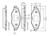 Bosch 0986495244 Ön Fren Balatası 206 1.4HDI 1.1 1.4 1.6 1.9 98-206 T3E 1.4 1.6 06-Kangoo 1.9D Çelik Segmanlı 4253.02