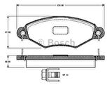 Bosch 0986495260 Ön Fren Balatası 206 1.4HDI 1.1 1.4 1.6 1.9 98-206 T3E 1.4 1.6 06-Kangoo 1.9D Tel Segmanlı 4251.91