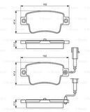 Bosch 0986495355 Disk Balata Arka WVA 25451-102.0X47.3X17.2mm İkaz Kablolu 77365464