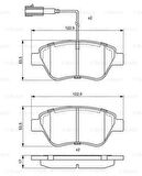 Bosch 0986495378 Fren Balatası Ön-Linea 2010-500 C 09-1.3 JTD 77365857