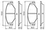 Bosch 0986495390 Ön Fren Balatası Polo 10-Fabia 11-Rapid 12- 6RU698151A