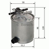 Bosch 09864B2011 Yakıt Mazot Filtresi Logan Logan MCV Sandero 1.5DCI K9K 7701066680