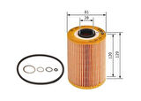 Bosch 1457429755 Yağ Filtresi BMW M30 S38 B35 M5 E12 E24 E28 E32 E34 9975400