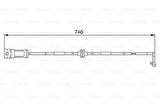 Bosch 1987474934 Disk Balata İkaz Kablosu Ön 740mm 90495144