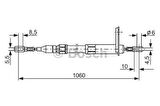 Bosch 1987477047 Fren Halatı Arka (Park Freni) C124 87-92 W124 93-95 S124 89-93 A124 93-97 A1244201185