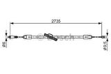 Bosch 1987477845 Fren Halatı Ön (Park Freni) W202 93-00 W203 00-07 Cl203 02-08 S203 02-07 C209 02-08 A2034200185