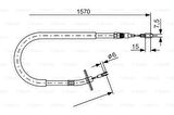 Bosch 1987477861 El Fren Teli Arka Sağ Mercedes Sprinter 95-06 1570mm 9044200685