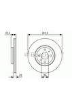 Bosch 0986478810 Ön Fren Aynası Doblo 05 Lınea-bravo-stılo 01 1.3d-1.9jtd-2.4jtd-2.0-1.6d 2