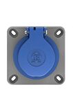 Bemis BP1-1402-2413 1x16A 2P+E 200 250V IP44 Plastik Monofaze Küçük Kapaklı Makine Prizi