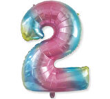 Benim Marifetlerim 2 Rakamı Rengarenk Folyo Balon 40 inch 90 cm