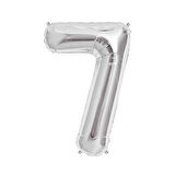 Benim Marifetlerim 7 Rakamı Gümüş Folyo Balon 34 inch 86 cm