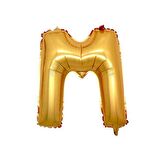 M Harfi Altın Folyo Balon 16 inch 40 cm