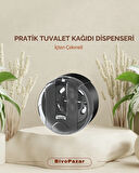 Pratik Tuvalet Kağıdı Dispenseri (İçten Çekmeli) Şeffaf Füme