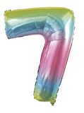  7 Rakamı Rengarenk Folyo Balon 40 Inch 90 Cm
