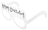 Happy Brithday Gümüş Varaklı Maske Gözlük 8 Adet