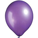 Metalik Mor Balon 12 inch 5 Adet