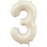 Benim Marifetlerim 3 Rakamı Krem Folyo Balon 34 inch 86 cm