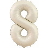 Benim Marifetlerim 8 Rakamı Krem Folyo Balon 34 inch 86 cm