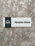 Basic Pearl Black Seri Yönetim Odası Yönlendirme Levhası Kapı İsimliği