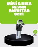 9 Parça Alyan Anahtar Seti Bisiklet Mobilya ve Otomotiv Uyumlu