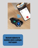 Eco Lounge Q28 Motorsiklet Intercom Siyah 1080P Bluetooth 1500 mAh IPX6