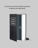 Anahtarlı Gizli Kitap Kasa – Metal İç Yapı, Kamuflajlı Sözlük Tasarım