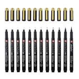 Sakura PİGMA MİCRON Teknik Kalem BLACK & GOLD EDITION SET 12'Lİ
