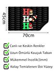 Ho Ho Ho Kapı Önü Paspası Dekoratif Kapı Paspası Dış Mekan Paspas Ev Içi Paspası 45x70cm
