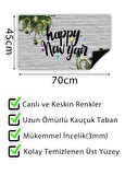 Happy New Year Kapı Önü Paspası Dekoratif Kapı Paspası Dış Mekan Paspas Ev Içi Paspası 45x70cm