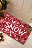 Let It Snow Kapı Önü Paspası Dekoratif Kapı Paspası Dış Mekan Paspas Ev Içi Paspası 45x70cm