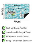 Rakı balık Kapı Önü Paspası Dekoratif Kapı Paspası Dış Mekan Paspas Ev Içi Paspası 45x70cm