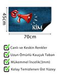 Kim O Megafon Kapı Önü Paspası Dekoratif Kapı Paspası Dış Mekan Paspas Ev Içi Paspası 45x70cm