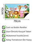 Sevimli Hayvanlar Kapı Önü Paspası Dekoratif Kapı Paspası Dış Mekan Paspas Ev Içi Paspası 45x70cm
