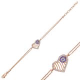 Gümüş Nazarlı Kalp Kadın Bileklik