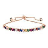 Gümüş Mix Baget Taşlı Asansör Bileklik