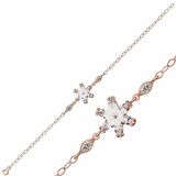 Gümüş Beyaz Lotus Çiçeği Bileklik 